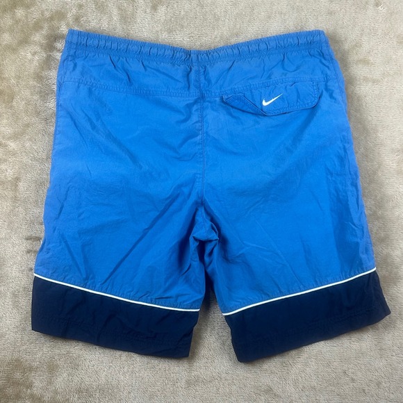 Nike Mens Blue Colorblock Mesh Lined Athletic Shorts Small Swim Trunks - Picture 9 of 10